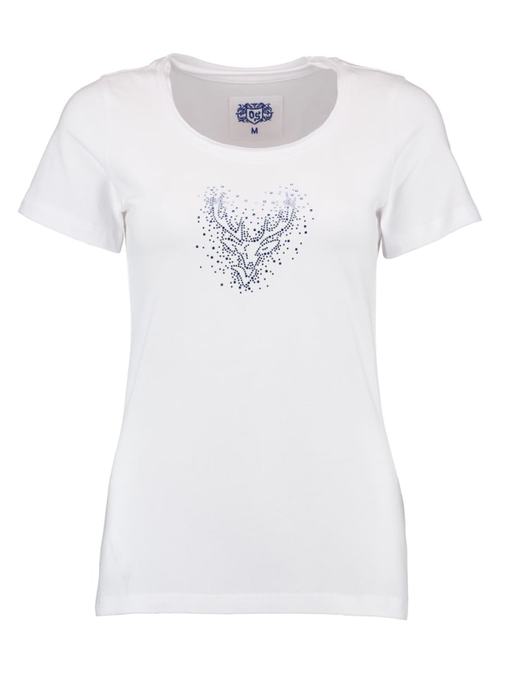 T-Shirt Wimporo in weiß-hellblau