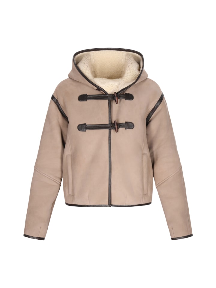 Women Jacket in light beige brown