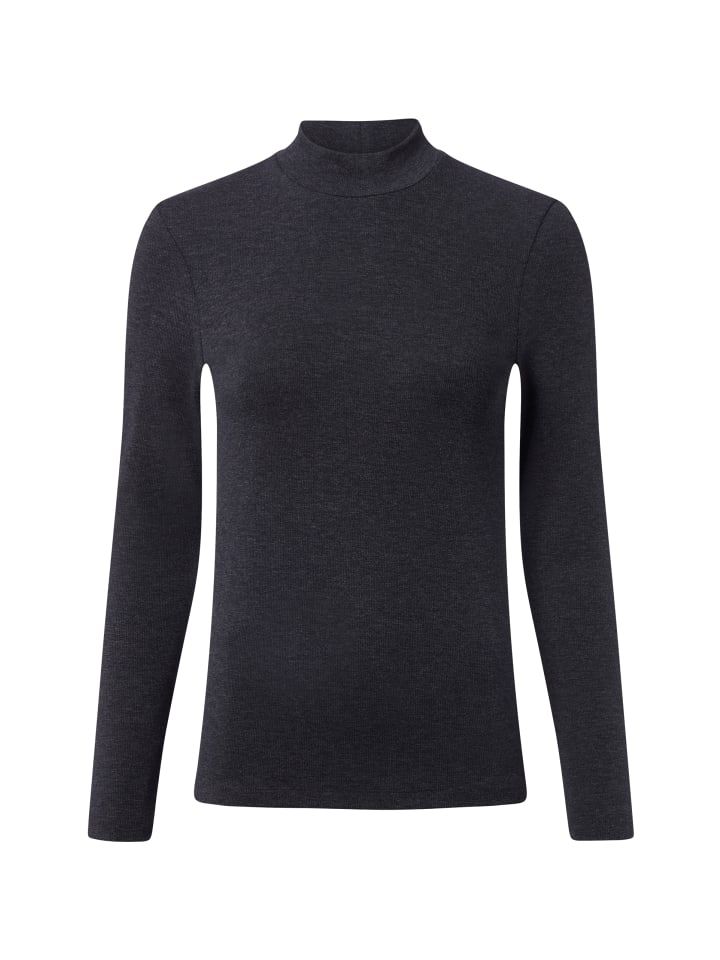 Langarmshirt in anthrazit