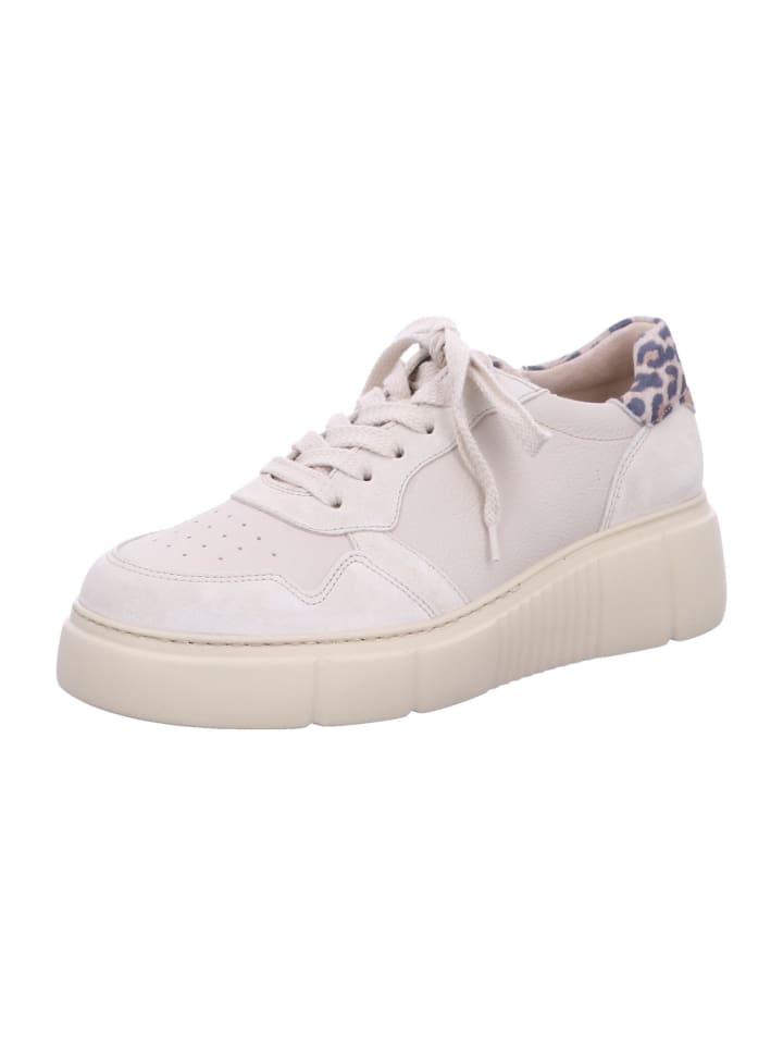 Damen- Schnürschuhe 0077-5401-017/Sneaker in Beige