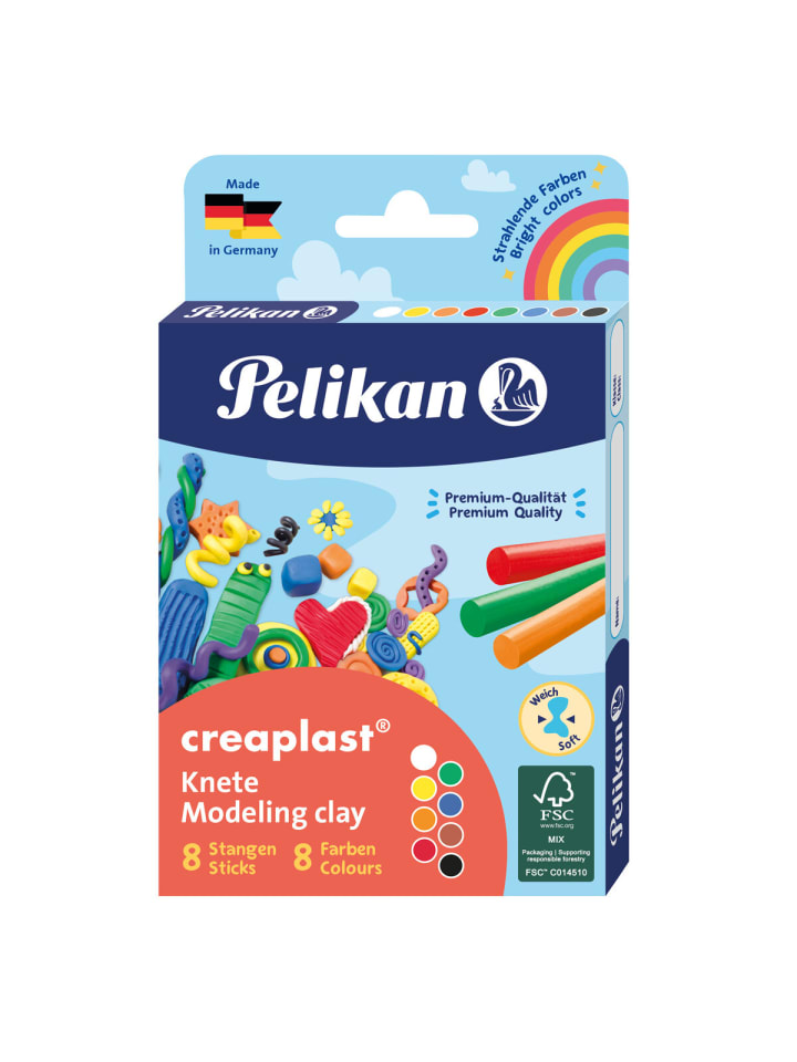 Kinderknete creaplast - 8 Farben sortiert Faltschachtel.