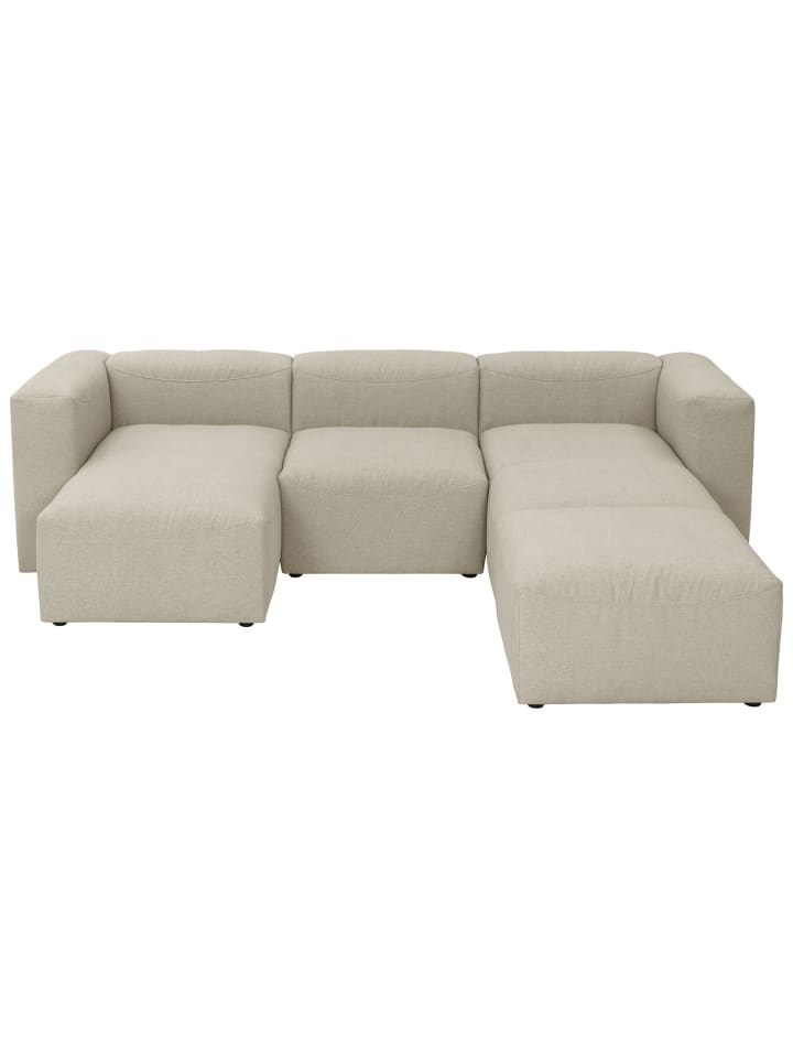 WOHNLANDSCHAFT 2 Kattrina Flachgewebe creme