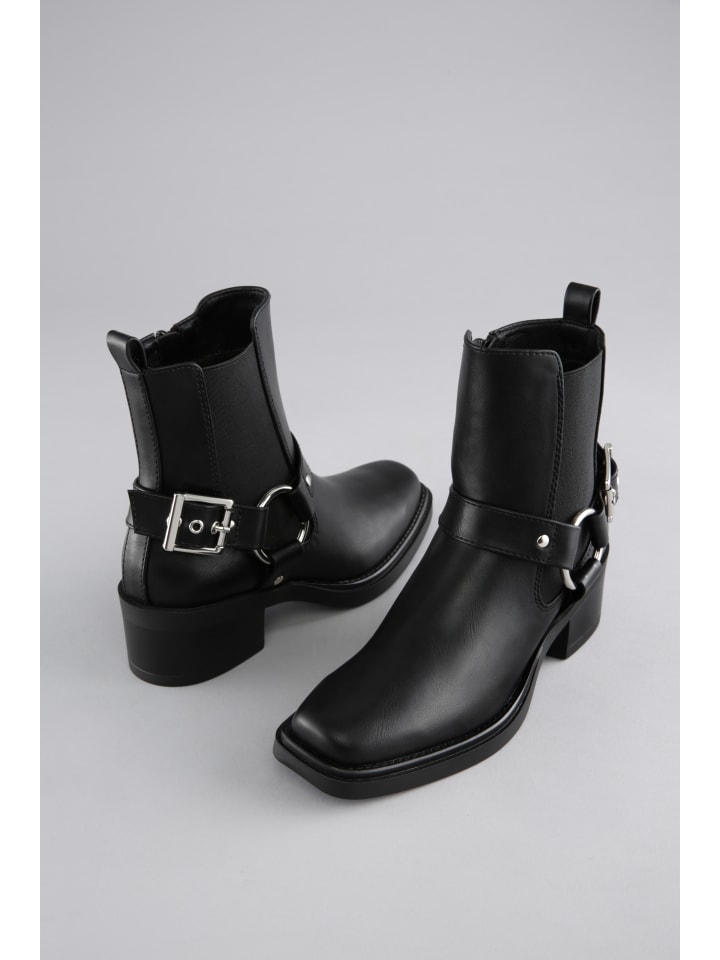 Westernstiefelette in schwarz