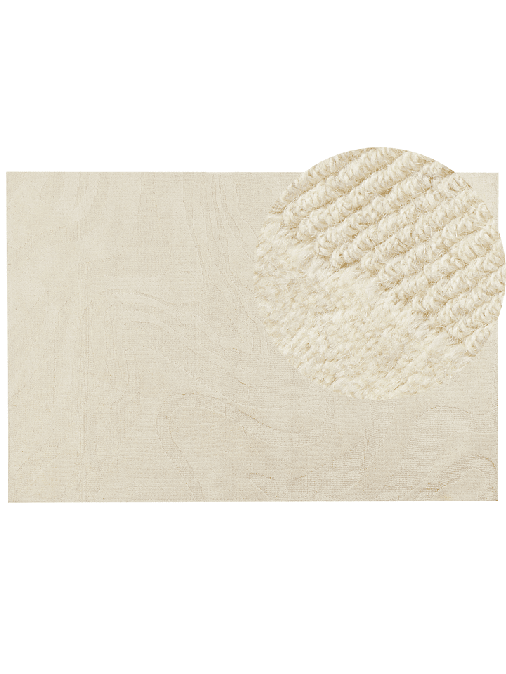Kurzflor SASNAK in Beige - (W) 200 x (L) 300 cm