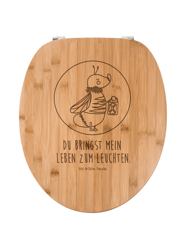 WC Sitz Glühwürmchen mit Spruch in Transparent