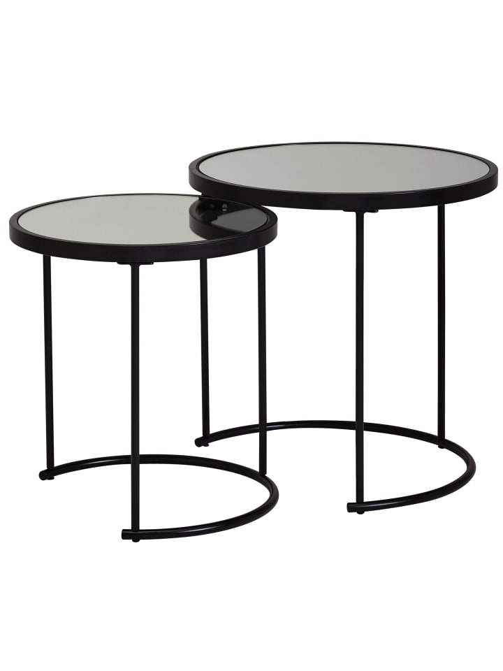 Beistelltisch in Schwarz / Metall / 50x50x50
