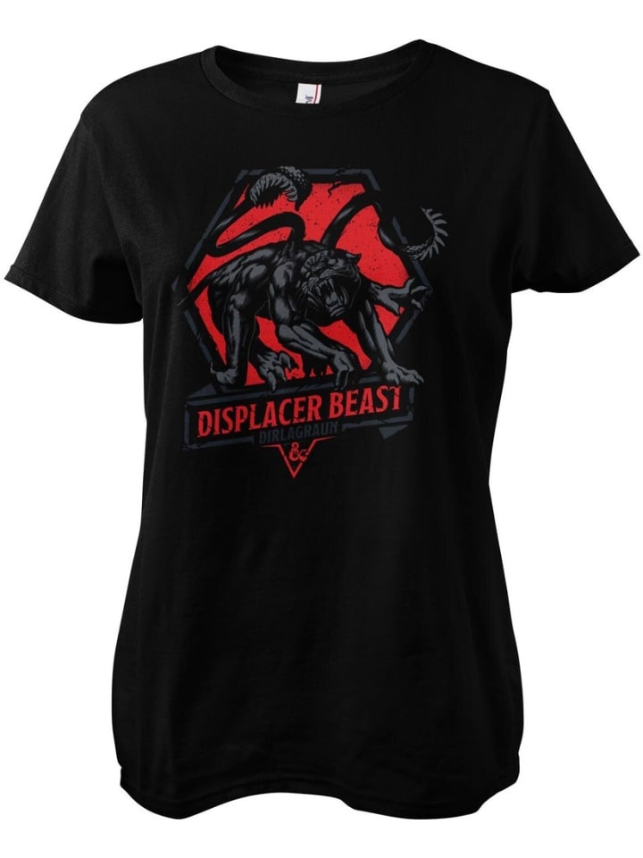 Shirt "D&D Displacer Beast Girly Tee" in Schwarz