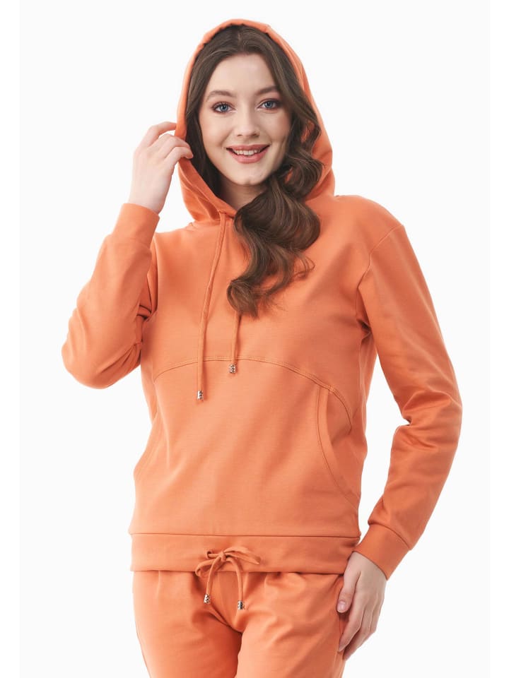 Hoodie "WOR17301" in Stauborange