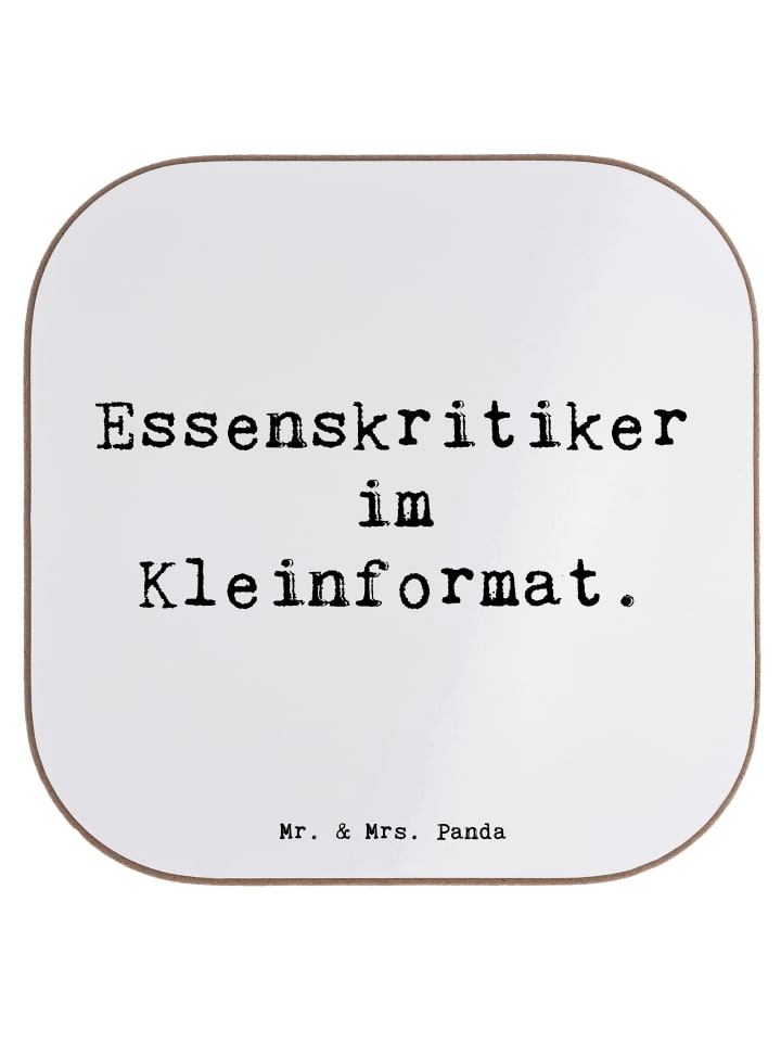 Untersetzer Kind Essenskritiker mit Spruch in Weiß