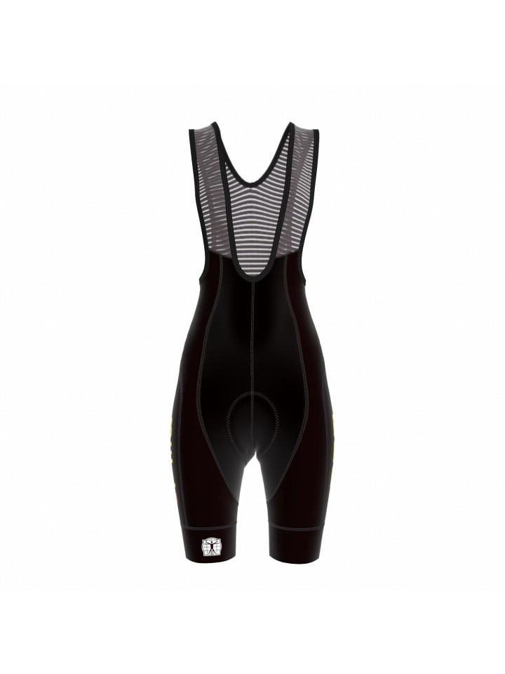 Fahrradhose Damen Official Team Belgium 2025 Icon Olympische Ausgabe in Schwarz