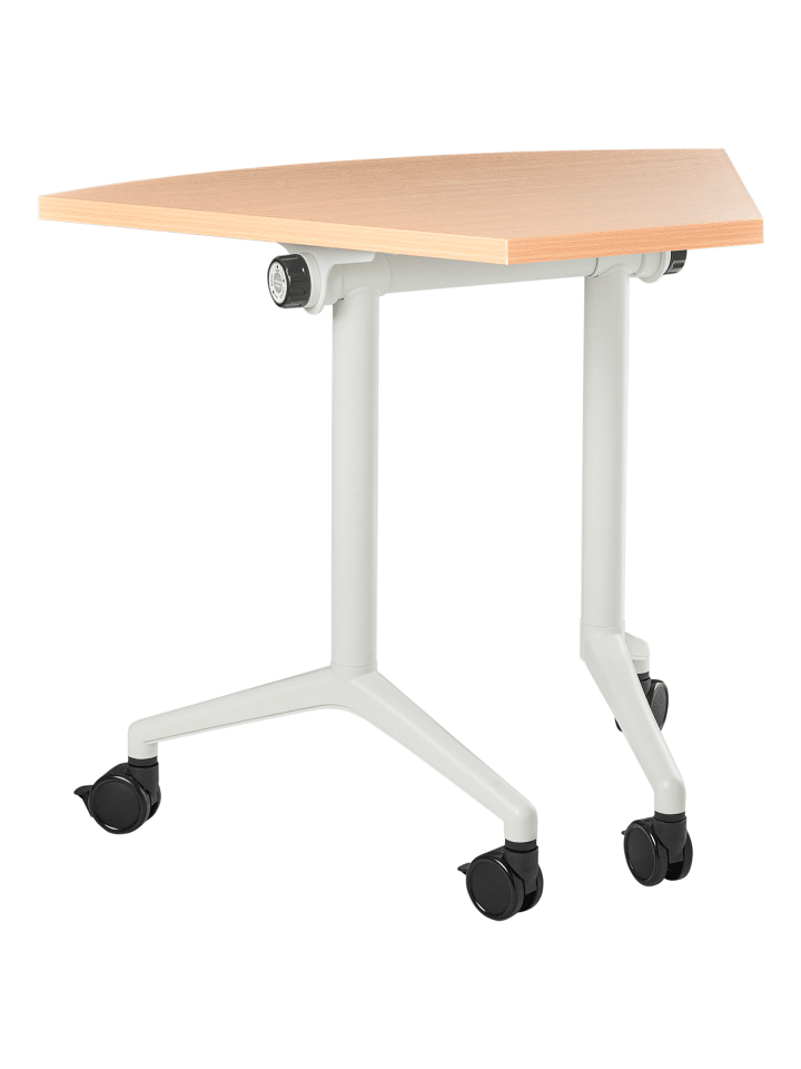 Zusammenklappbarer Schreibtisch CAVI in Braun/Weiß