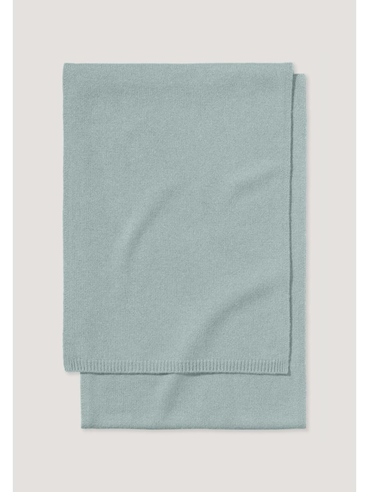 Hessnatur Strick Schal aus Bio-Merinowolle mit Cashmere in polargrün
