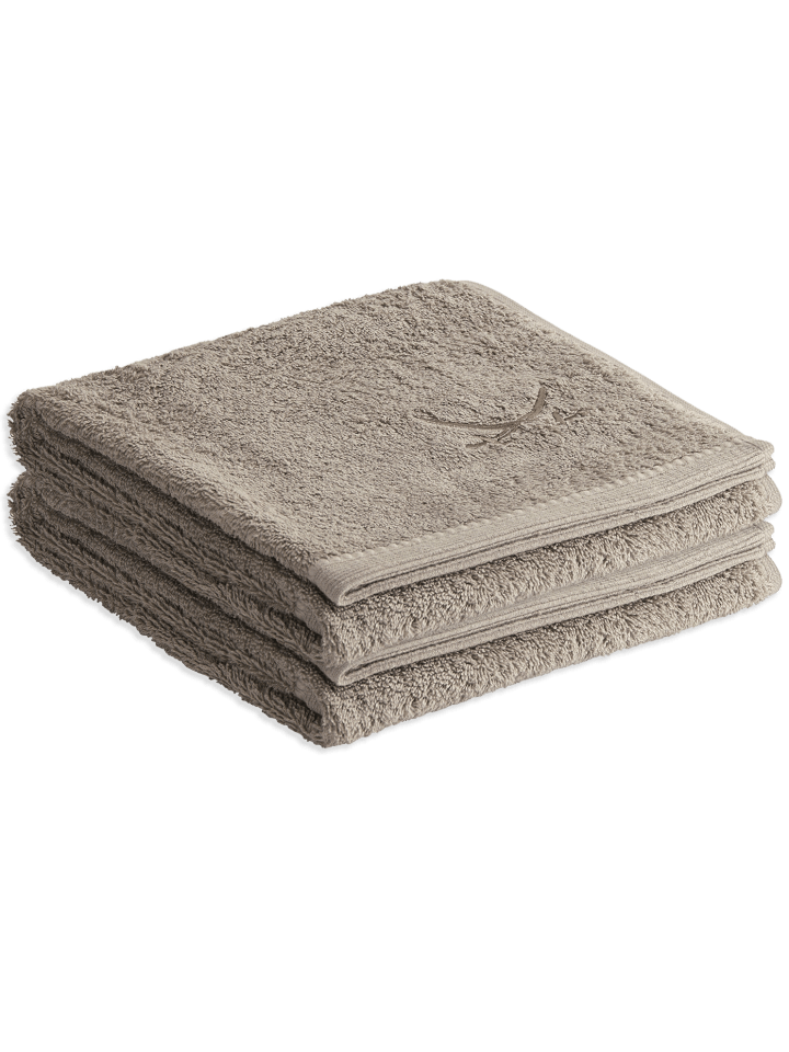 2er Handtuch-Set „Frottier-Kollektion Classic“, 50x100 cm in Taupe