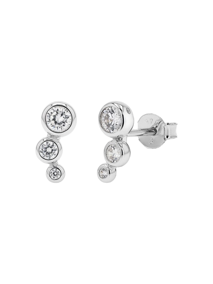 Ohrstecker Silber 925, rhodiniert in silber