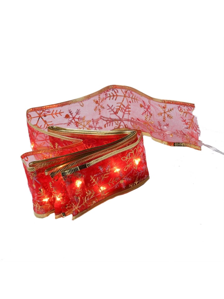 LED Seidenband Geschenkband in rot Länge 2,7m