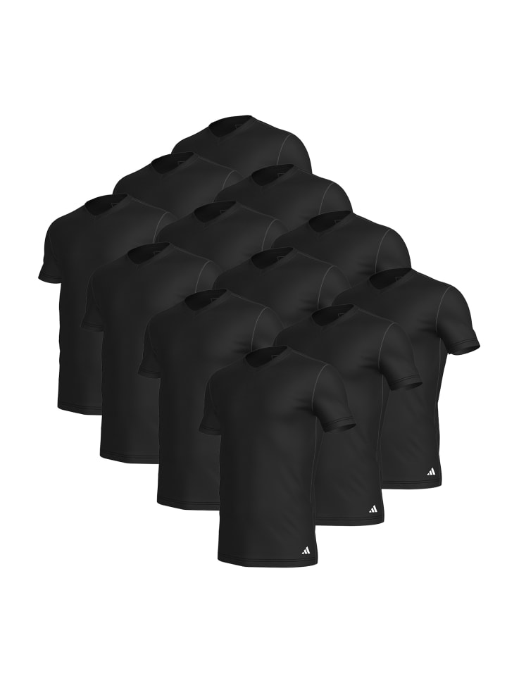 T-Shirt T-Shirt Basic V-Neck 12P in Black