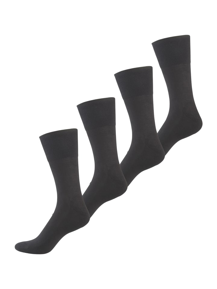 Basicsocken Baumwolle Aktiv in anthrazitmel.