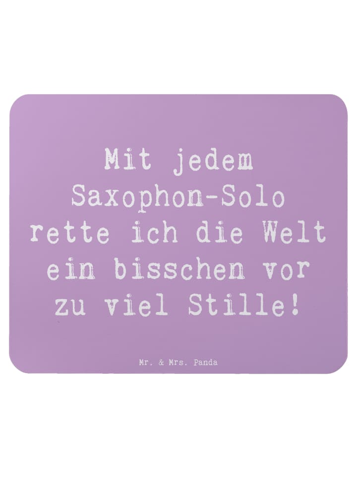 Maus-Pad Spruch Saxophon Magie mit Spruch in Lavendeltraum