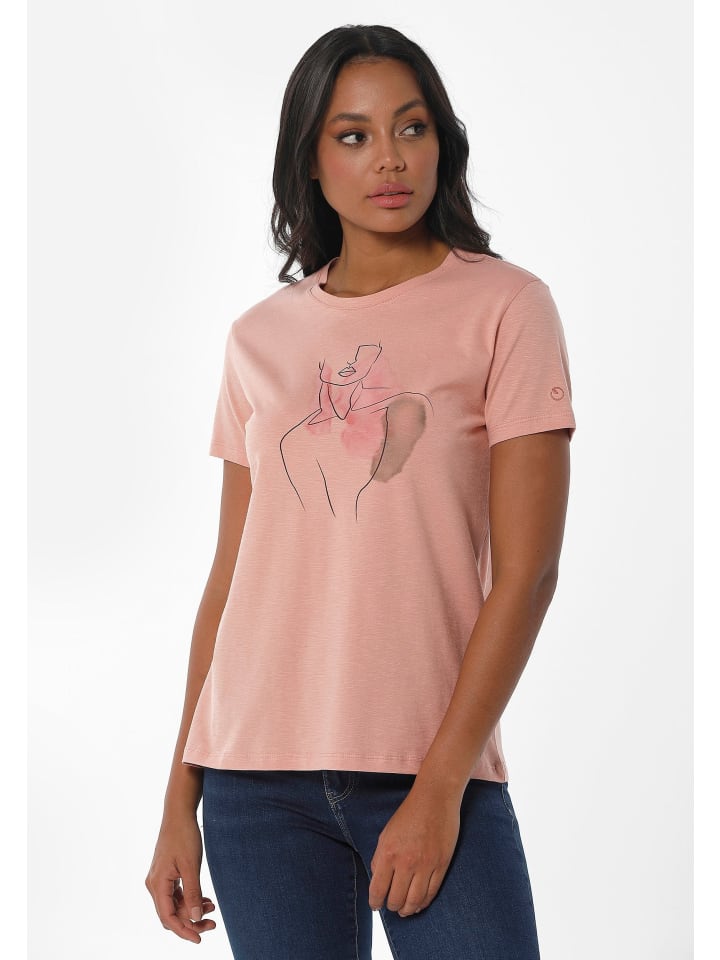 T-Shirt "WOR13312" in Lachspink