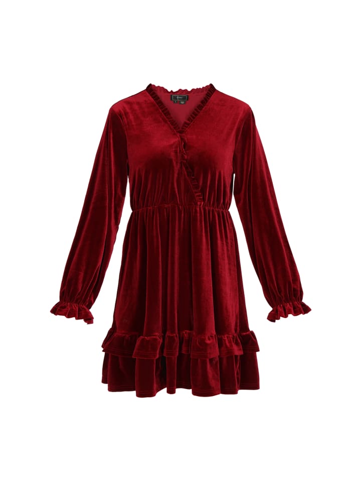 Women Dress in burgundy