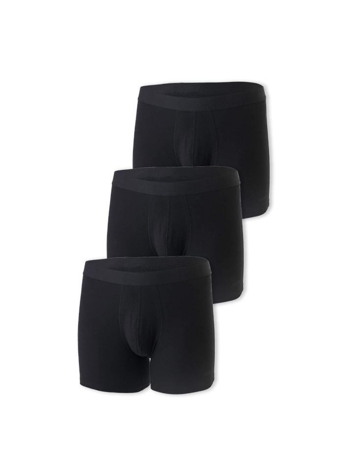 Boxershorts "BRUNNO" 3er-Pack in Schwarz