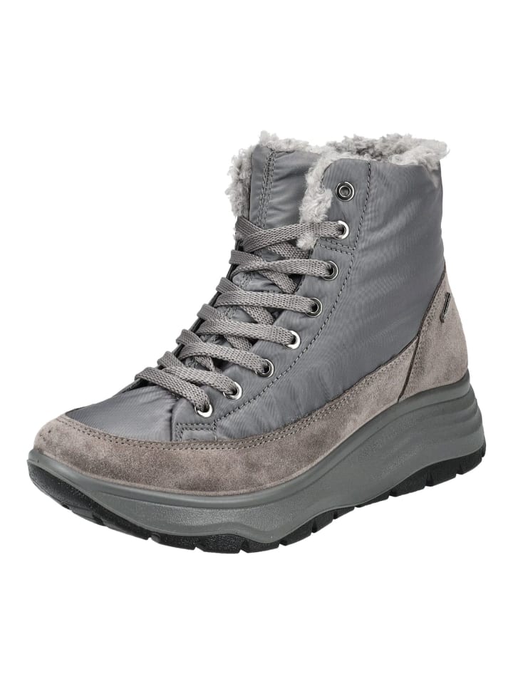 Stiefelette Grau