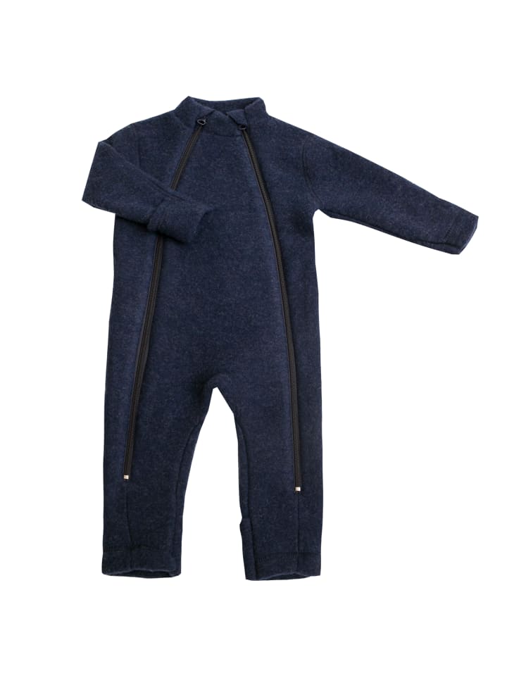 Wagenazug Wollfleece Merinowolle in dark blue melange