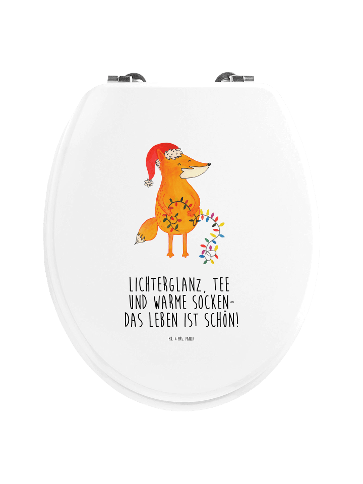 Toilettensitz Fuchs Weihnachten mit Spruch in Weiß