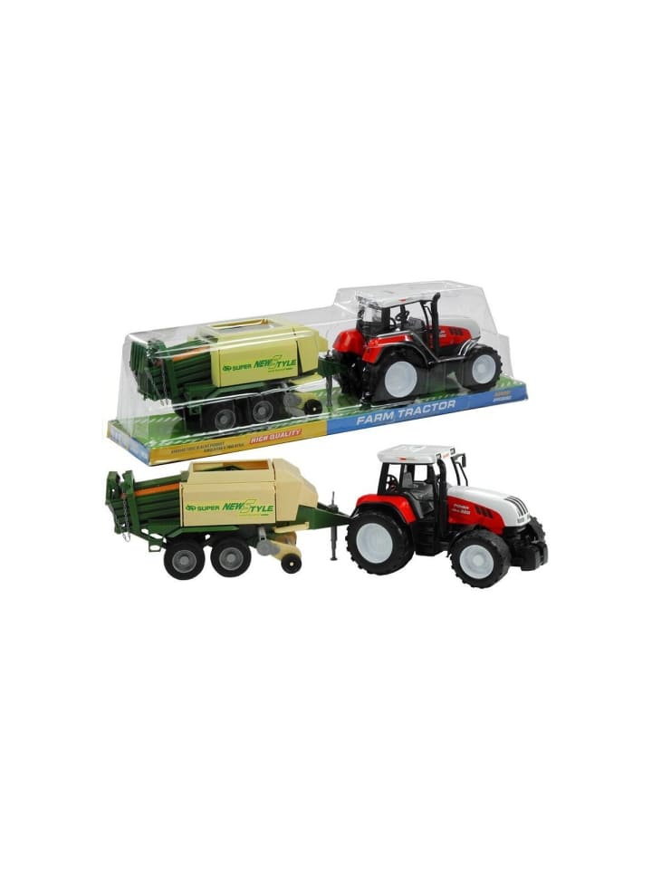 Großer Traktor mit Anhänger Landmaschine 65 cm