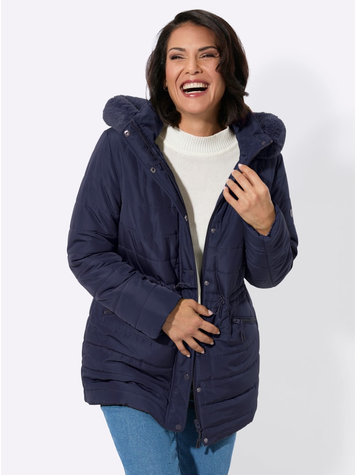 Steppjacke in marine