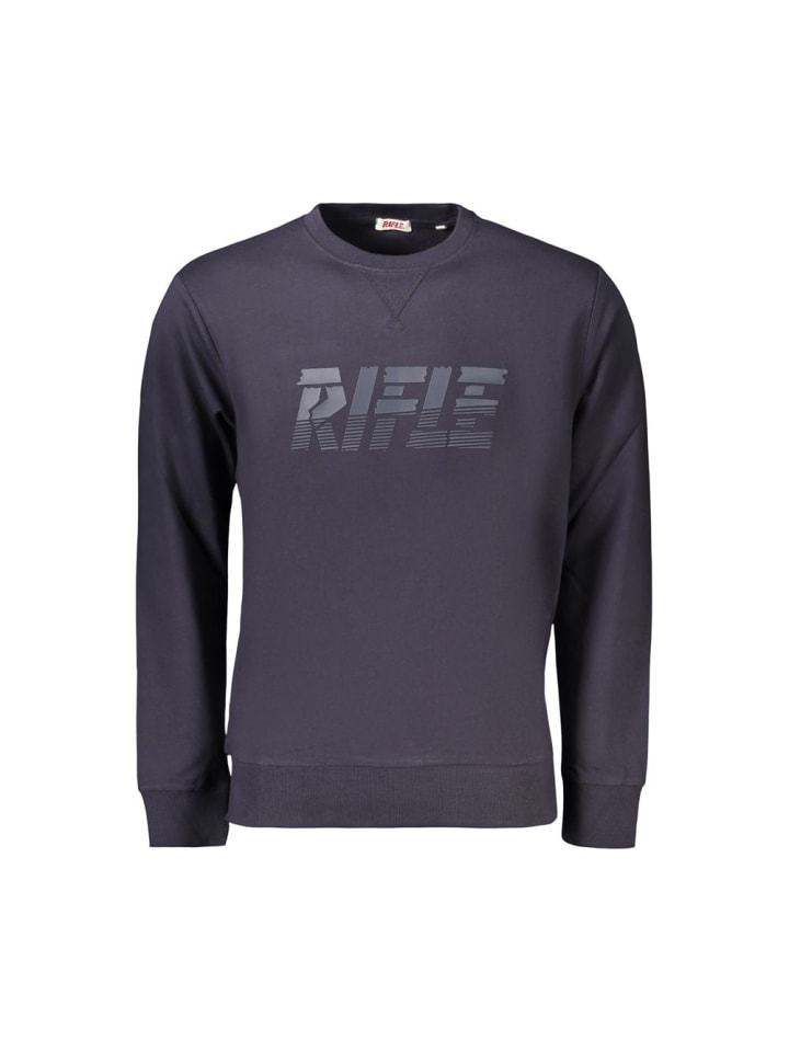Blau Baumwolle Herren Sweatshirt