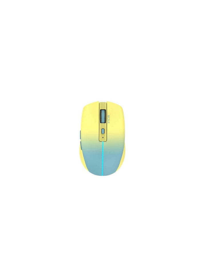 Inca Maus 1600 DPI Wireless Bluetooth 6D Taste 500mAh Akku in Gelb