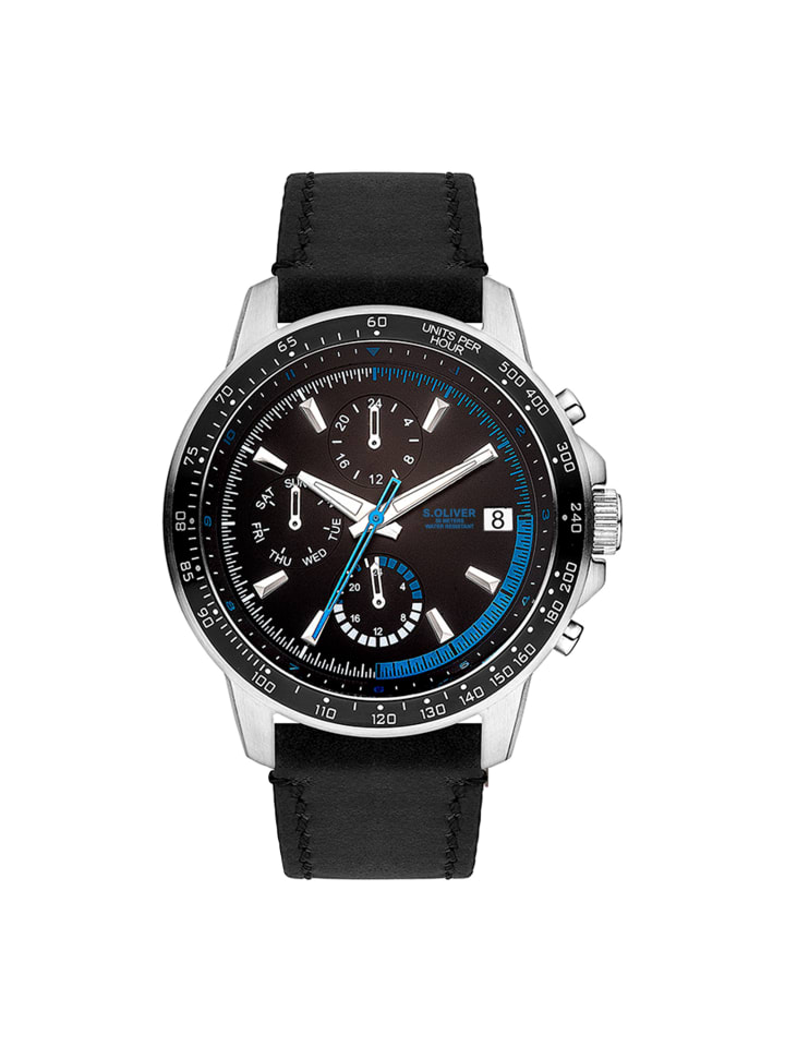 Armbanduhr Core Round in schwarz