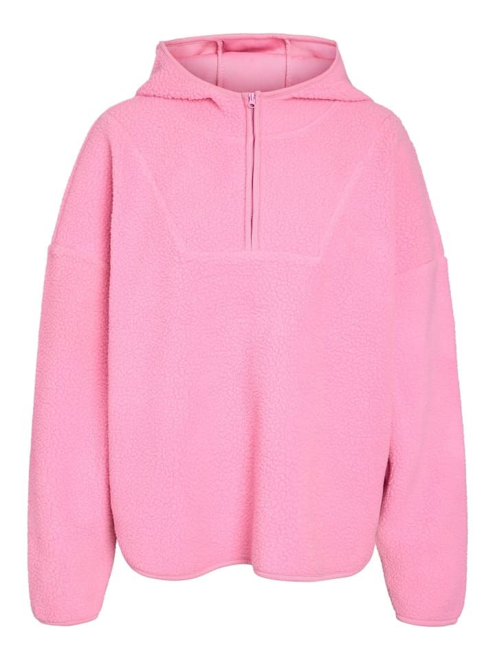 Fleece mit halbem Reißverschluss in Begonia Pink1