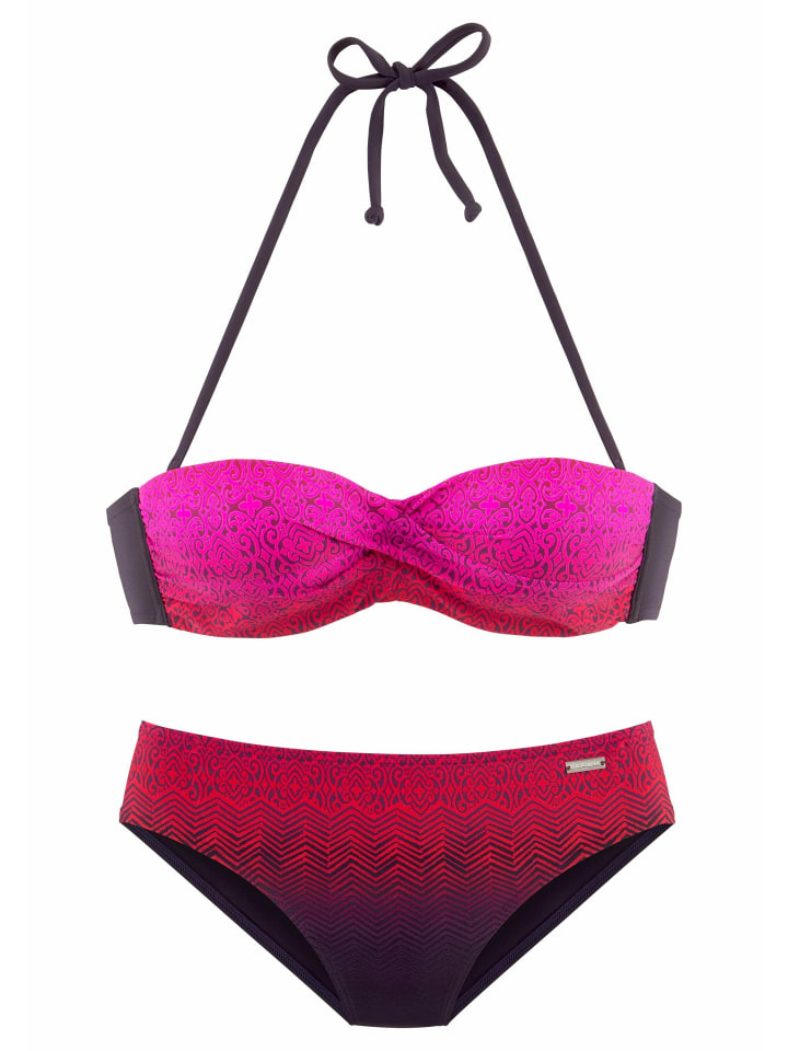 Bügel-Bandeau-Bikini in rot