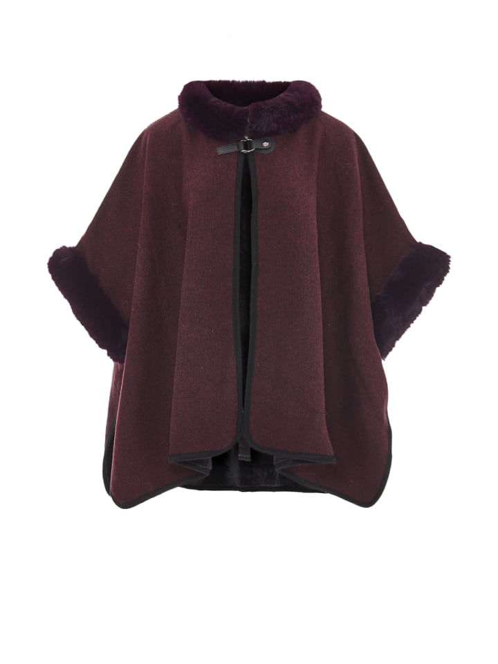 Damen Poncho in Lila