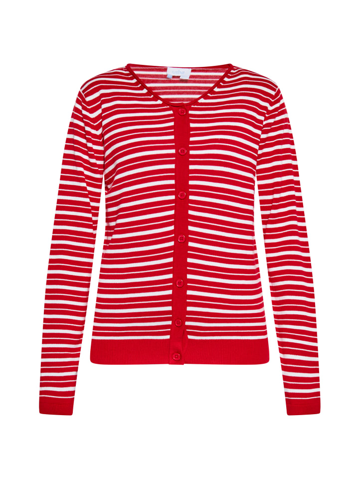 Damen Cardigan in ROT WEISS