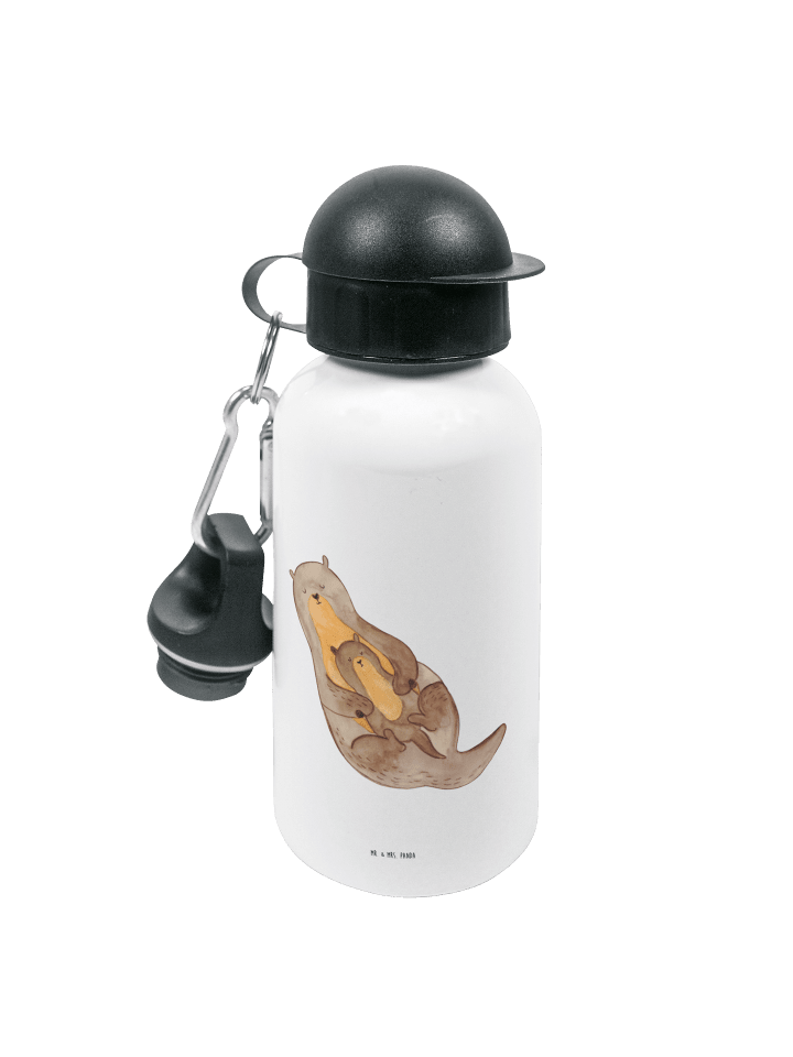Trinkflasche Otter Kind ohne Spruch in Weiß