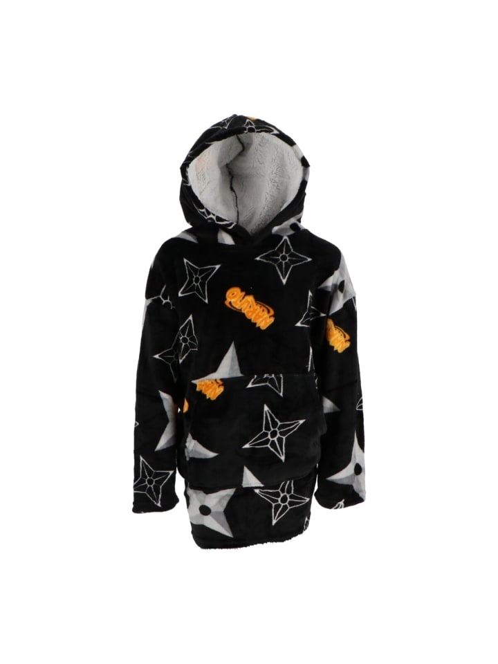 Naruto Kapuzen Decke Hoodie für Kinder perfekt für kalte Tage in schwarz
