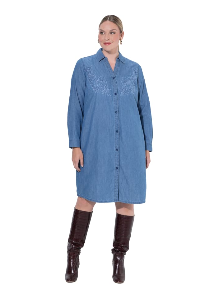 Kleid in mid blue denim