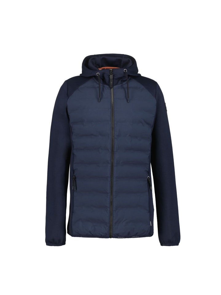 Steppjacke Arzberg mit Kapuze in blau