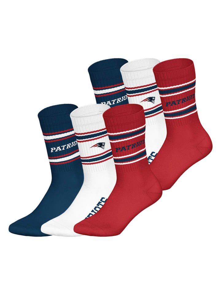Freizeitsocken Patriots Crew in WHT/RED/NNY