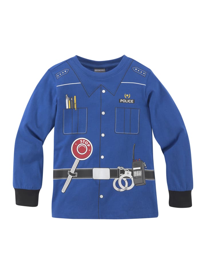 Langarmshirt in royalblau