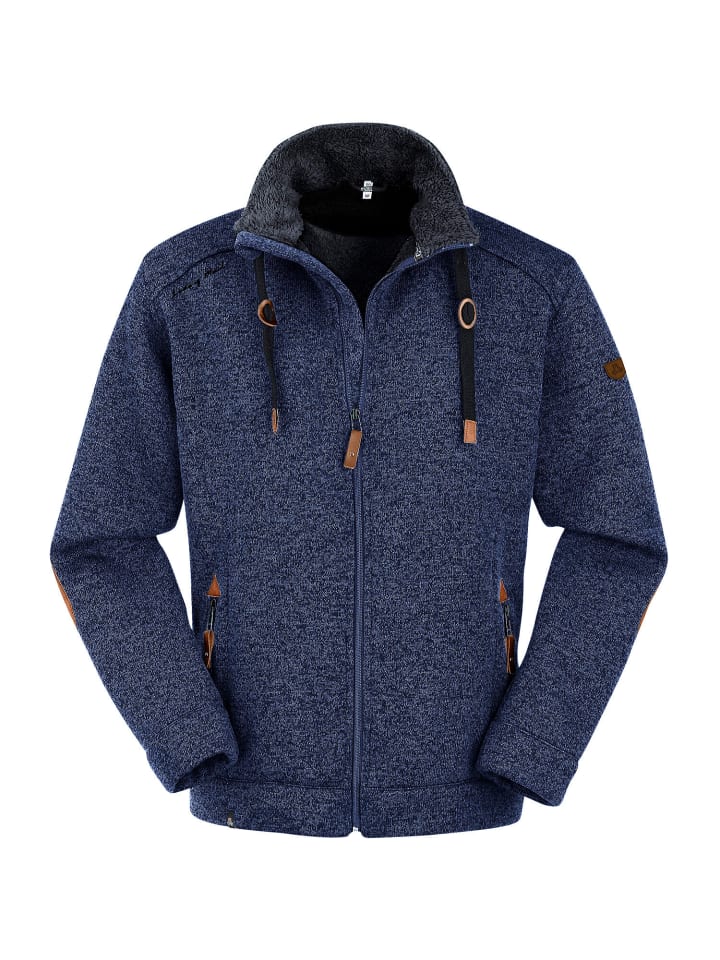 Strickfleece Jacke Lichtenau in Rauchblau