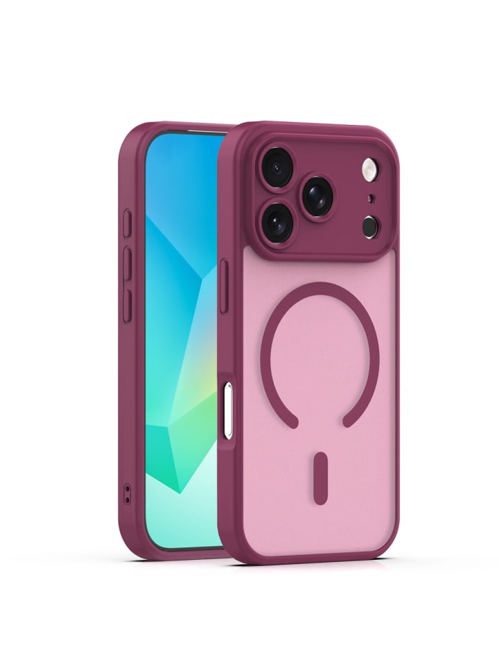 TFO Mag Matt Kompatibel mit iPhone 18 Pro Max / 17 Pro Max in Dunkelrot