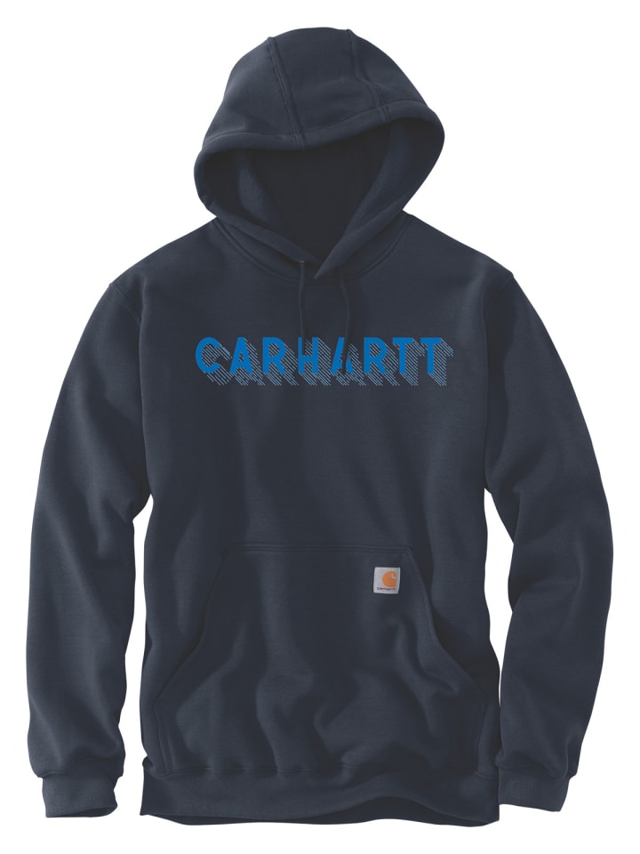 Graphic Kapuzensweatshirt in marineblau