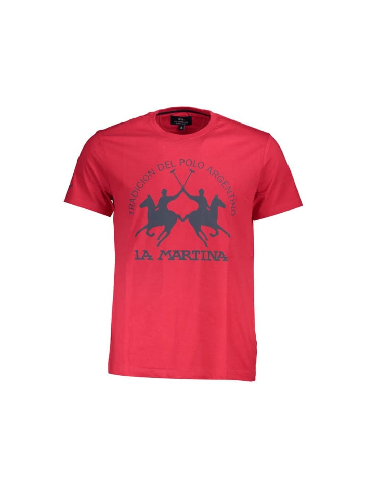 Rot Baumwolle Herren T-Shirt