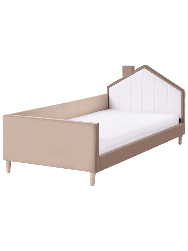 2-tlg Einzelbett KERVAN in Braun/Weiß
