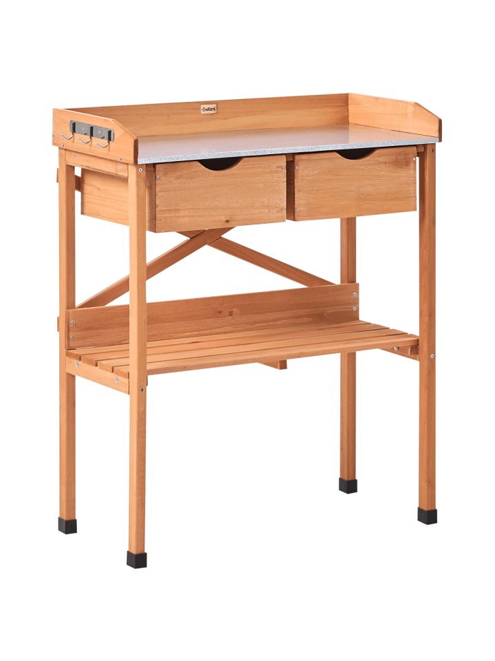 Pflanztisch RAVANUSA in Braun - (W) 77 x (H) 89 x (L) 37 cm