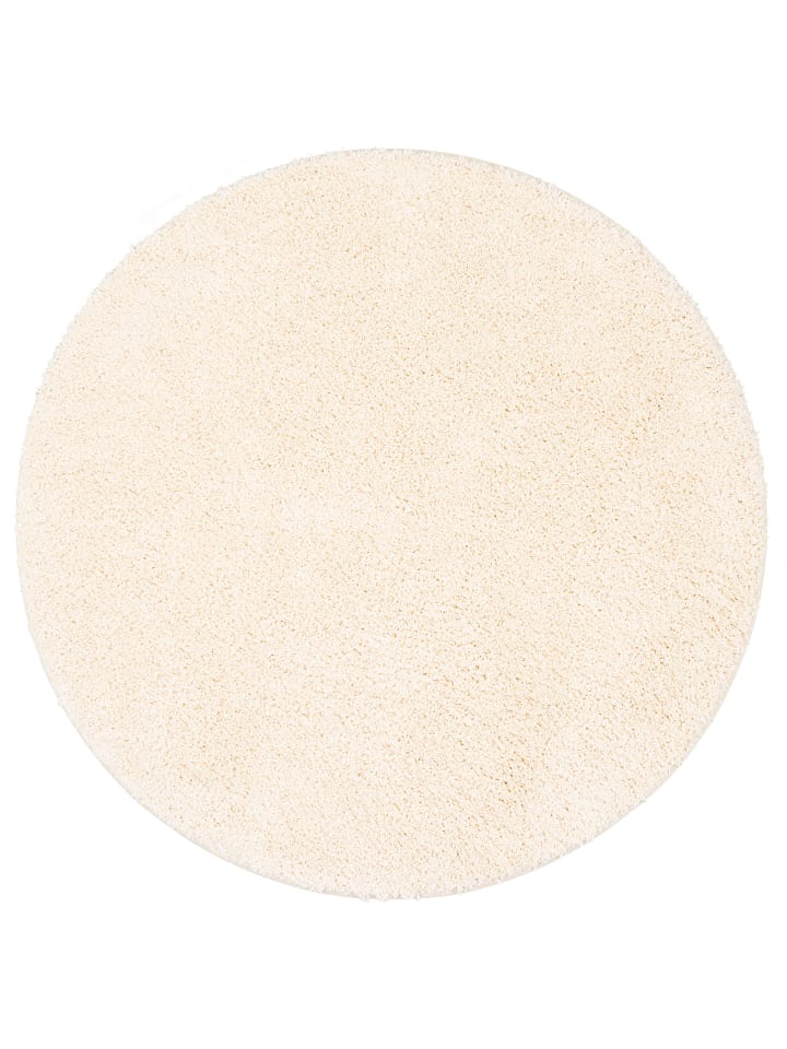 Hochflor-Teppich Milano Rund in creme